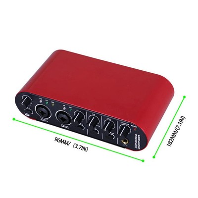 24bit 192kHz USB Audio Interface für Gitarre Tonstudio kompaktes Design