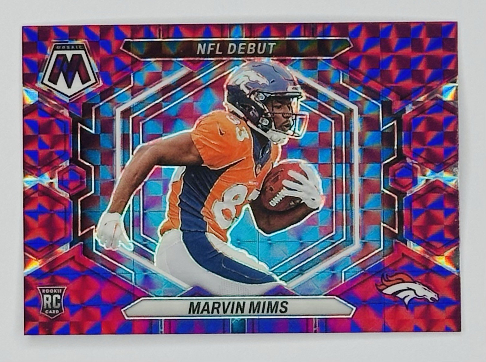 2023 Panini Mosaic MARVIN MIMS Purple Mosaic /49 RC Prizm #ND-13 NFL Debut 🔥
