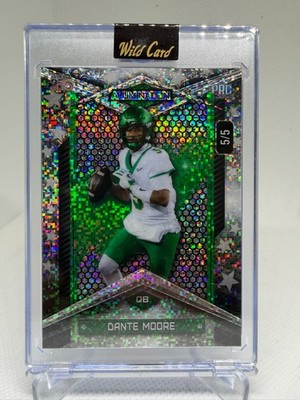 Dante Moore 5/5 Wild Card Just The Hits Alumination 2026 Green PRC QB Oregon 