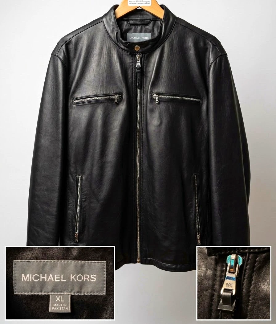 25+ Michael Kors Leather Outer Shell Jackets for Men for sale