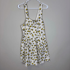 New Urban Outfitters Cooperative White with Yellow & Black Leopard Print Dress 1