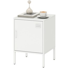 Produktbild - HOMCOM Nachttisch Beistelltisch mit verstellbarer Ablage&Stahlrahmen Refurbished
