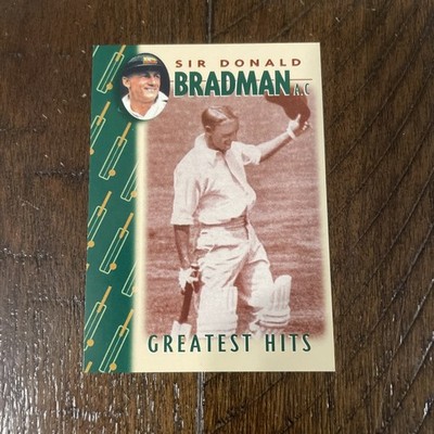Sir Donald Bradman 1997 Weet-Bix Trading Card  Greatest Hits 7 Cricket