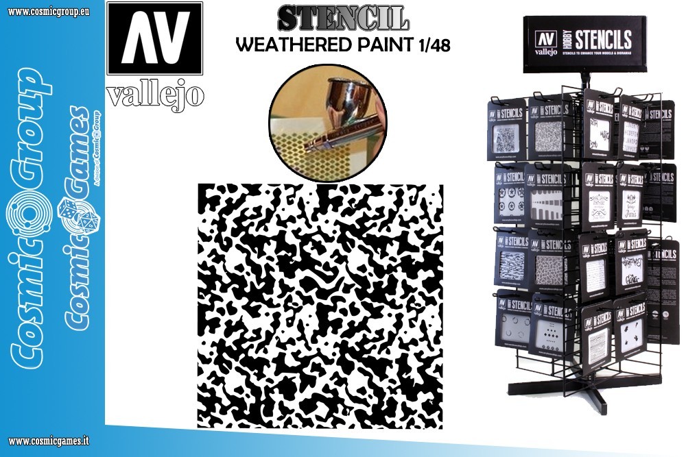 STENCIL STAIR001 WEATHERED PAINT 1/48 ACCESSORI PER MODELLISMO VALLEJO VALLEJO