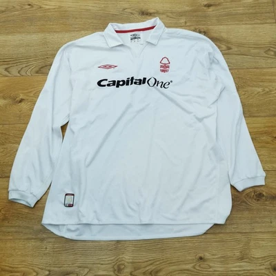 Umbro Nottingham Forest 2003 2004 Away White 2XL XXL Long Sleeve Mens - Image 1 of 4