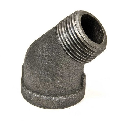2'' BLACK MALLEABLE IRON STREET 45 ELBOW DEG 45° fitting pipe npt