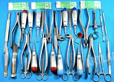 NEW GERMAN 72 PC ORAL SURGERY DENTAL EXTRACTING ELEVATORS FORCEPS INSTRUMENT KIT