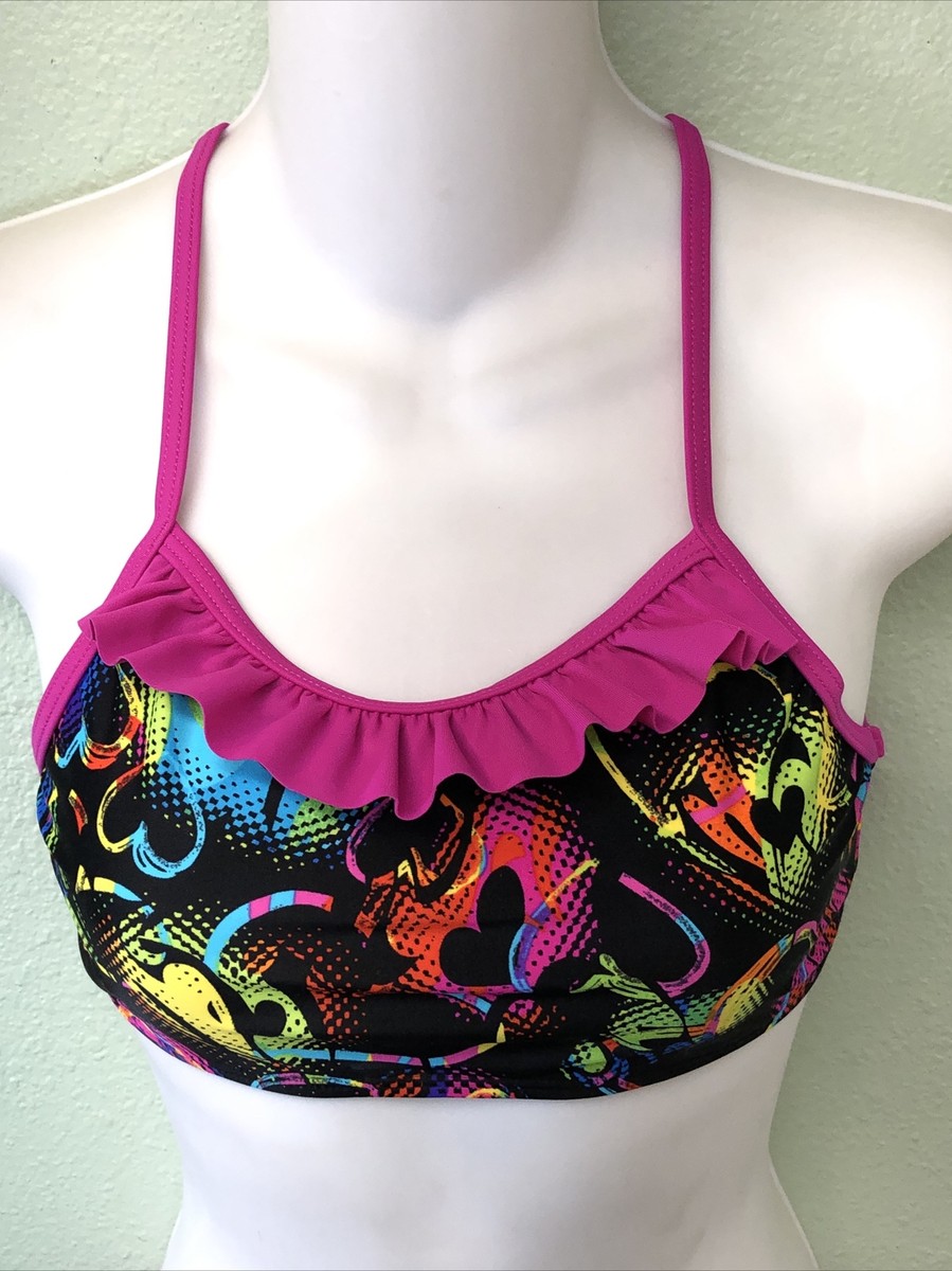 Speedo Girls Sz 14 2 Piece Bikini Swimsuit Set Multicolored