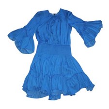 NWT Halston Heritage Tie-Neck Smock-Waist Dress Size Medium