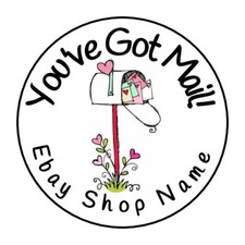 30 THANK YOU EBAY ORDER MAILBOX 1.5 INCH LABELS ROUND STICKERS ENVELOPE SEALS