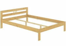 Solido telaio matrimoniale classico Pino massello 140x200 senza doghe 60.64-14oR