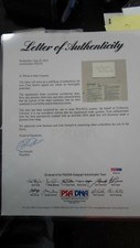 Clara Barton Autograph PSA/DNA COA and Letter of Authenticity