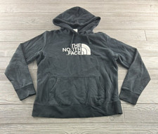 THE NORTH FACE Women s Large Hoodie Pullover Sweatshirt Half Dome Logo Black