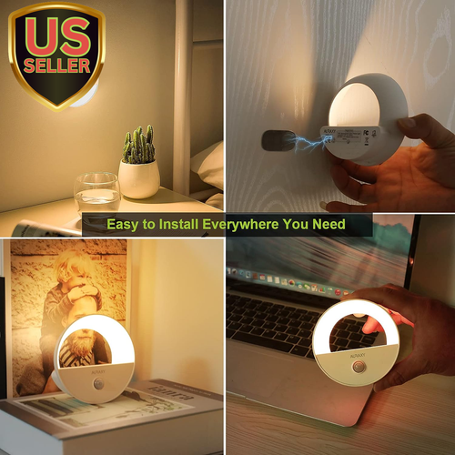 Rechargeable Battery Night Light, Motion Sensor Night Light, LED Warm White M... - Picture 3 of 12
