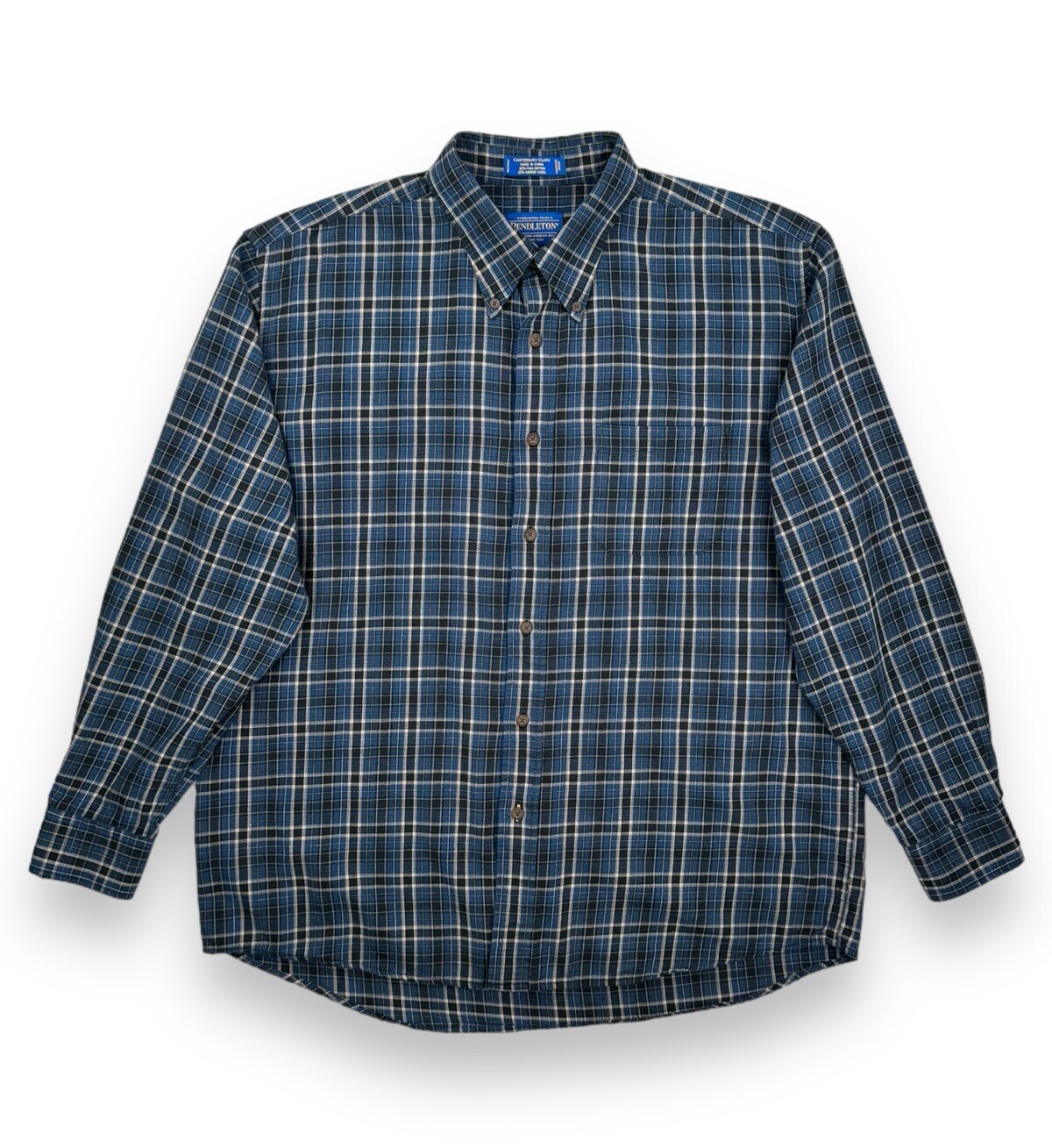 Pendleton Canterbury Cloth Wool Plaid Button Down… - image 1