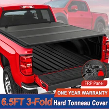 6.5FT 3-Fold Hard Tonneau Cover Fiberglass For 2000-2006 Toyota Tundra Truck Bed