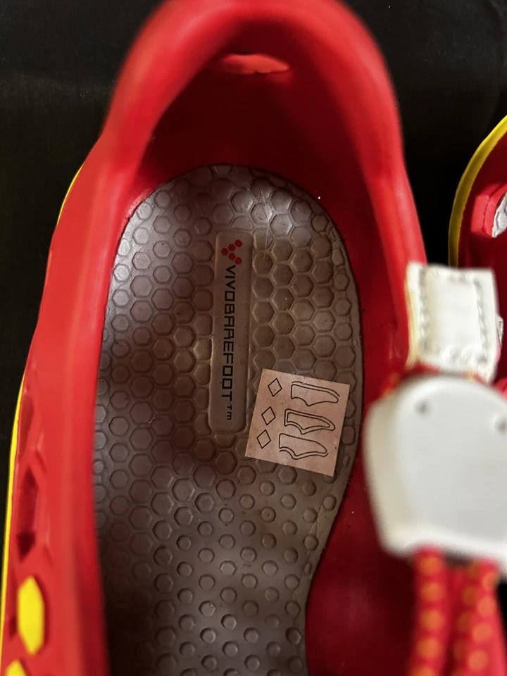 Vivo босиком Ultra туфли размер ЕС 39 / 8 США красный желтый cinch шнурки подержанные - Изображение 4 из 4