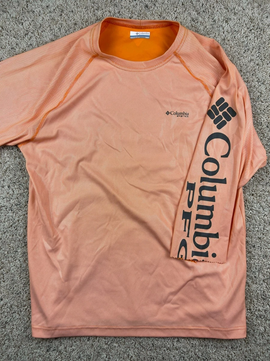 Columbia PFG Long Sleeve Reflective Outdoors Shirt Size Medium Cut Sleeves