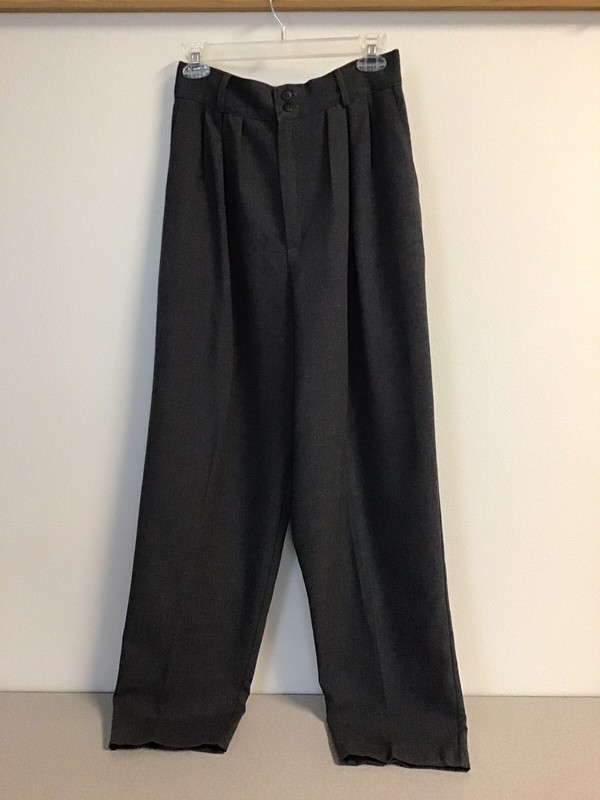 Daily Habit New York Womens Gray Vintage 80’s Pleat Front Pants Juniors Size 11