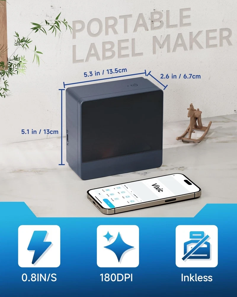 24mm Bluetooth Label Maker with Laminated Tape - Wireless P780BT Printer for PC & Mobile  