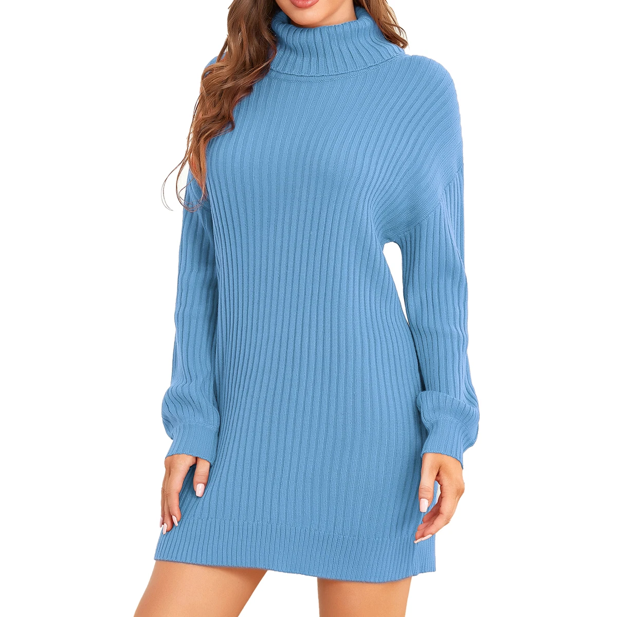 Light blue top wool dress