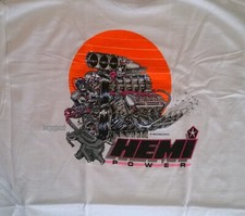 Mopar T-shirt Hemi Power Blown Engine Motor Dodge Plymouth Chrysler Drag Racing