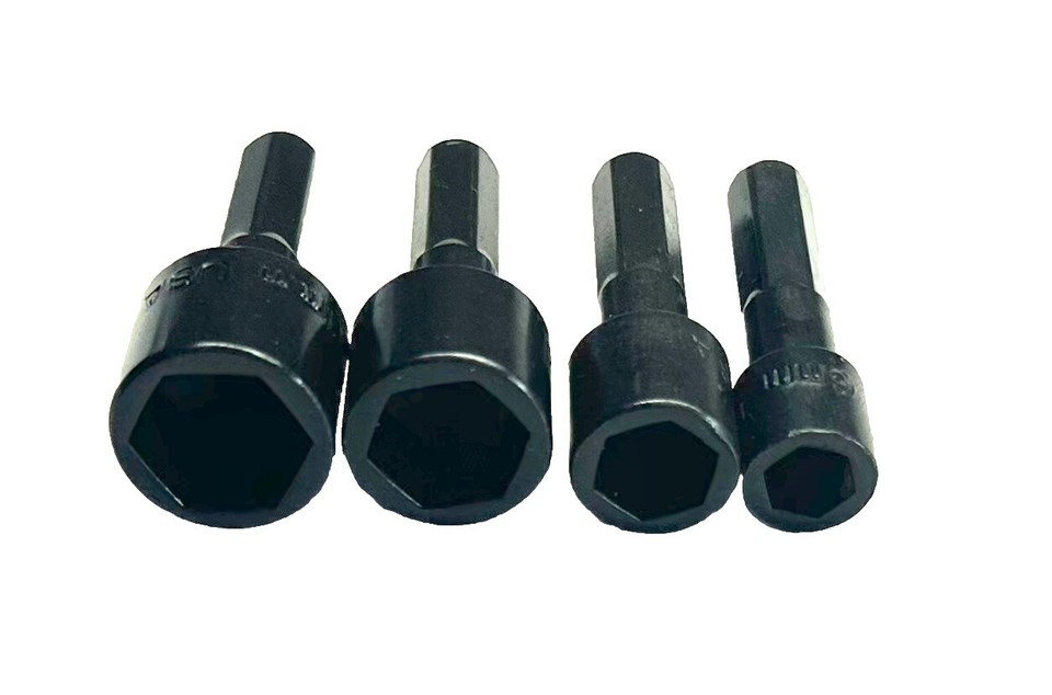 *NEW* 4 Pc USA Made Mixed MM Size 1/4” Shank Dia Stall Socket Set ...
