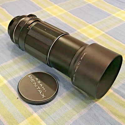 Pentax S-M-C Takumar 200mm f/4, M42, original caps, case & hood