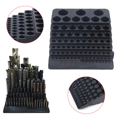 84 Holes Milling Cutter Storage Box Multiple Drill Bit Tool Organizer PP Materia