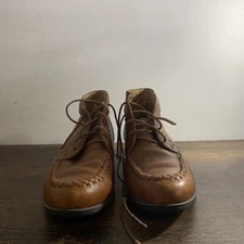 Ariat Kiltie Western Ankle Boot Womens 6.5B Lace Up Moc Toe Leather Cognac 16222