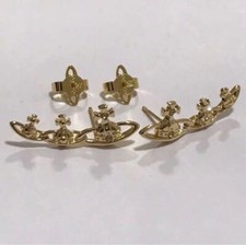 Vivienne Westwood Earrings Pierced Candy Gold 2.3cm w/drawstring EJ362