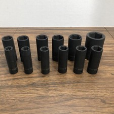 Master Mechanic 12pc Impact Socket Set, Deep, 6-Point, 1/2-In. Drive