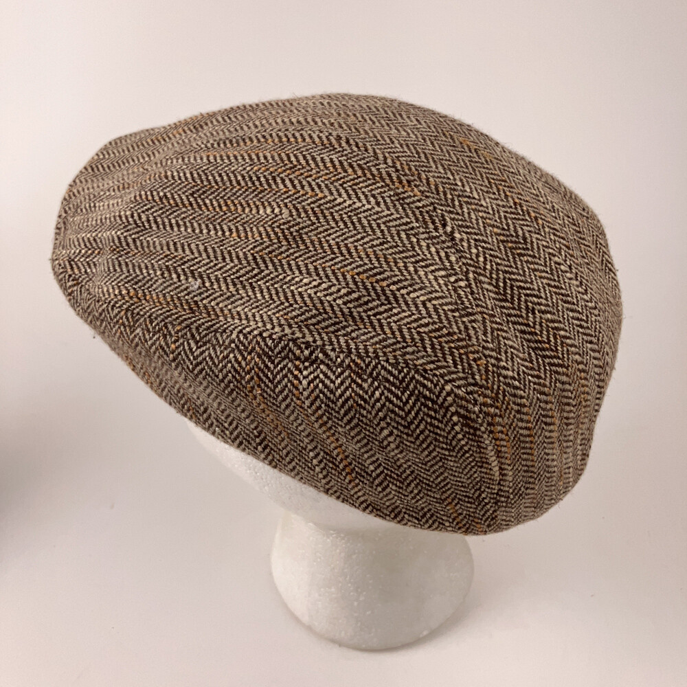 Atlantis Herringbone Pattern Browns Cab Hat Cabbi… - image 2