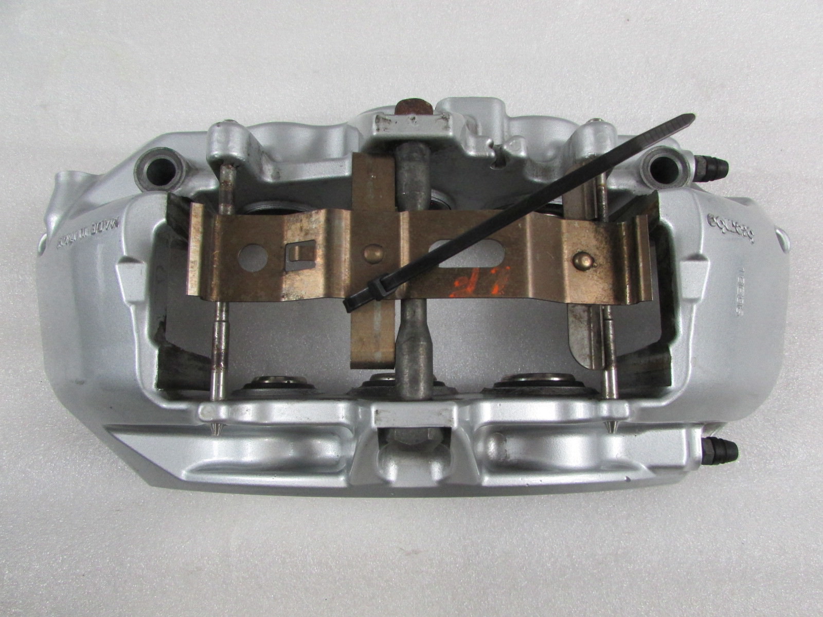 Ferrari 458 Italia, RH Front Brake Caliper w/o Pads, Silver, Used, P/N 261777