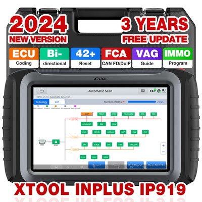 2025 XTOOL IP919 Auto Bidirectional Intelligent Diagnostic Scanner FCA Autoauth
