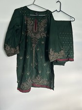 Vestido bordado de verano indio pakistaní asiático