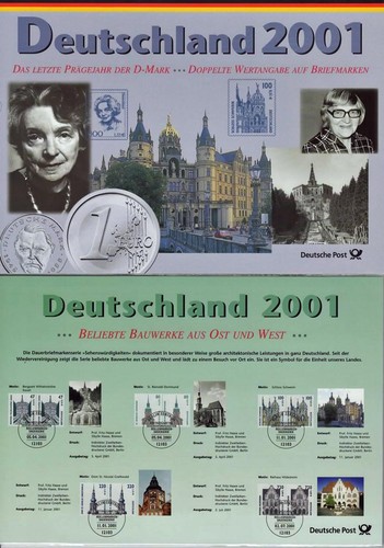 Germany 2001 G Proof Coin Set / Women / Sights