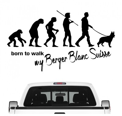 Berger Blanc Suisse WS WGSD Evolution Auto Hund Aufkleber Folie Schäferhund Dog