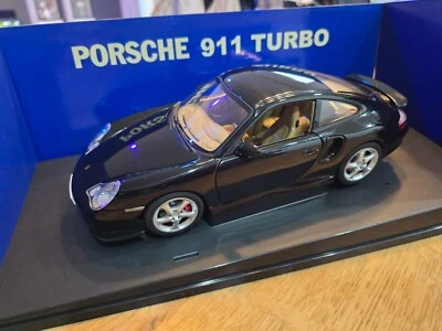 1/18 Autoart 77833 Porsche 911 Turbo 996 Black Noire - Photo 1/4