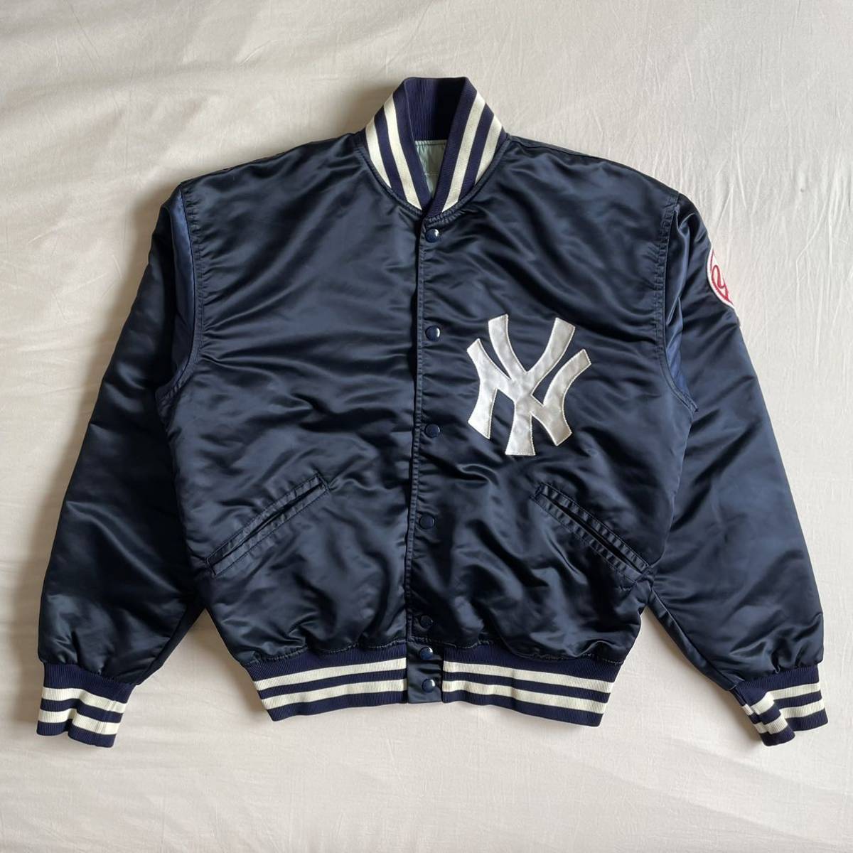 Felco Yankees Stadium Jacket 70s Vintage USA Satin Size L MLB Retro