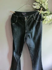 Misses Halston Stretch Jeans,PT1437 Double Button  Dark Wash  Size 10, NWOT 