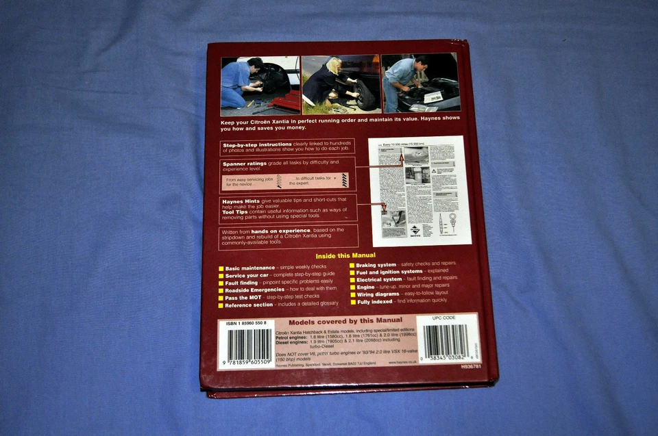 CITROEN XANTIA 1993-1998 Haynes Manual 3082 Free postage! - Image 2 of 4