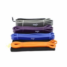 Pack Of 4 Full Body Workout Super Bands w Color-Coded Resistance Levels SZ09 