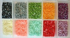 Halbperlen verschiedene Farben 4 mm Acryl run...