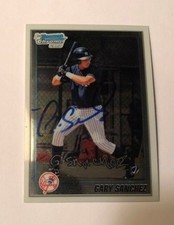 GARY SANCHEZ SIGNED 2010 BOWMAN CHROME PROSPECT ROOKIE CARD AUTO 
