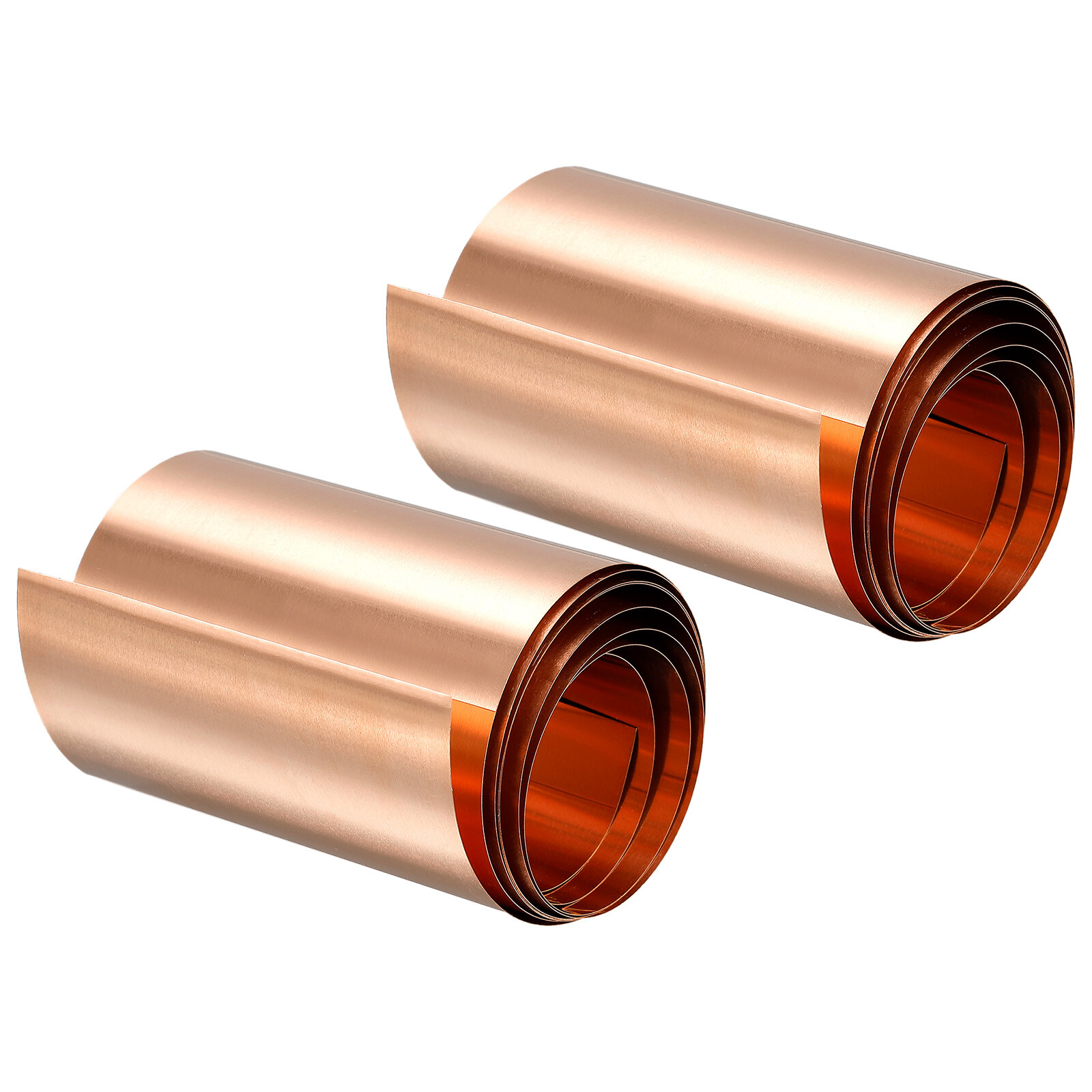 Copper Thin Foil Roll Sheet, 2Pcs 0.1x60x1000mm Pure Copper Foil Sheet