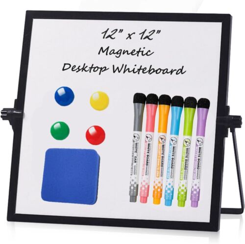 Dry Erase White Board, 16X12 Double-Sided Magnetic Whiteboard with 64 Magnets - Picture 1 of 6