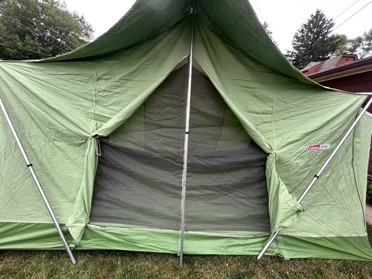 Vintage coleman hot sale canvas tent Vintage coleman hot sale canvas tent