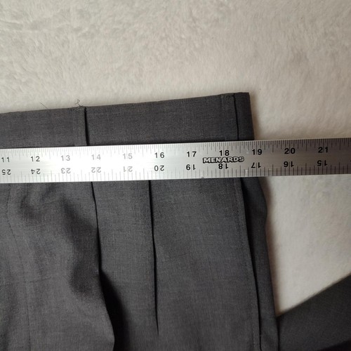 Brooks Brothers 346 Dress Pants Mens 37x32 Gray Wool Pleated Cuffed Trousers - Picture 12 of 14