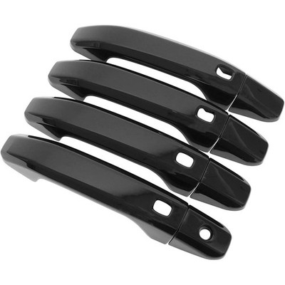 2021-2025 Chevy Tahoe Suburban Yukon GLOSS BLACK Door Handle COVERS W/4 Smartkey